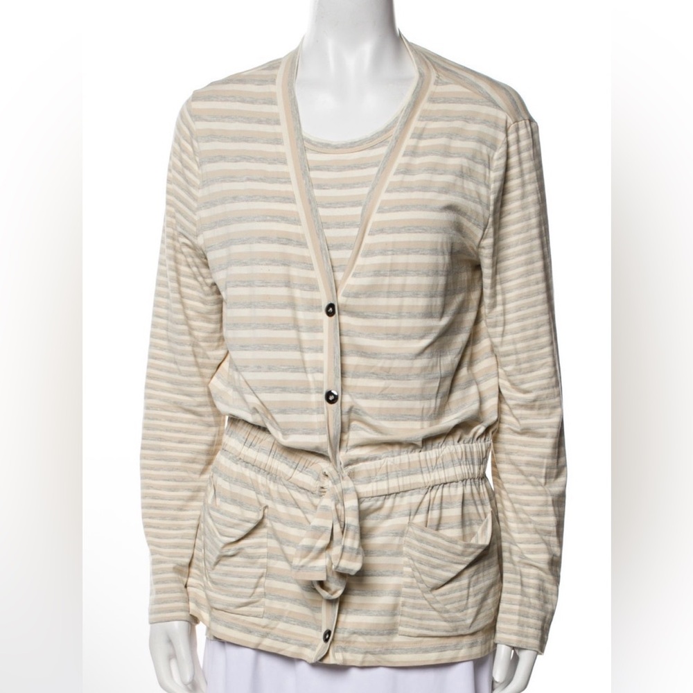St. John Two-Piece Striped Crew Neck Sweater Set
Size: S